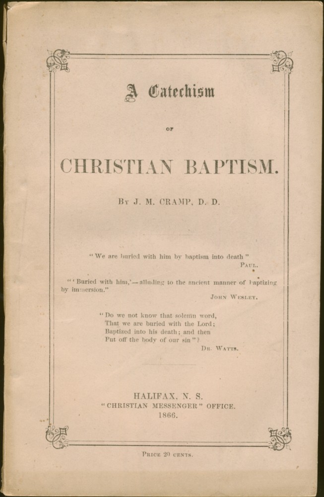 Image for A Catechism of Christian Baptism