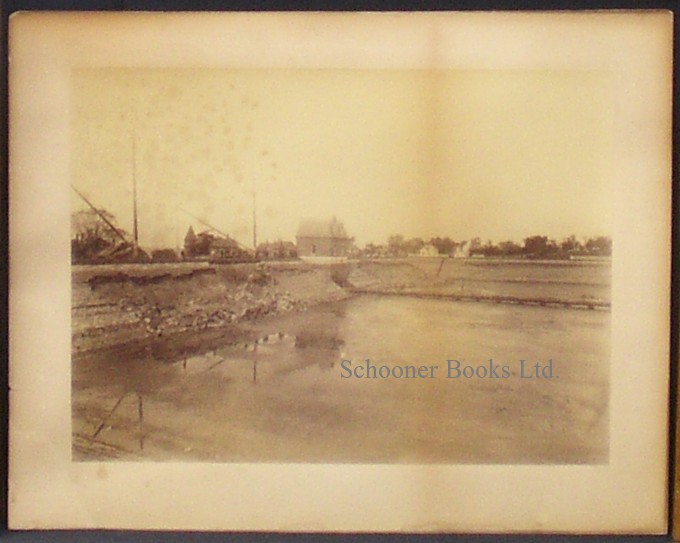 Photograph of Damage to Retaining Wall of Town Reservoir, Nova Scotia, c. 1900 Image for Photograph of Damage to Retaining Wall of Town Reservoir, Nova Scotia, c. 1900