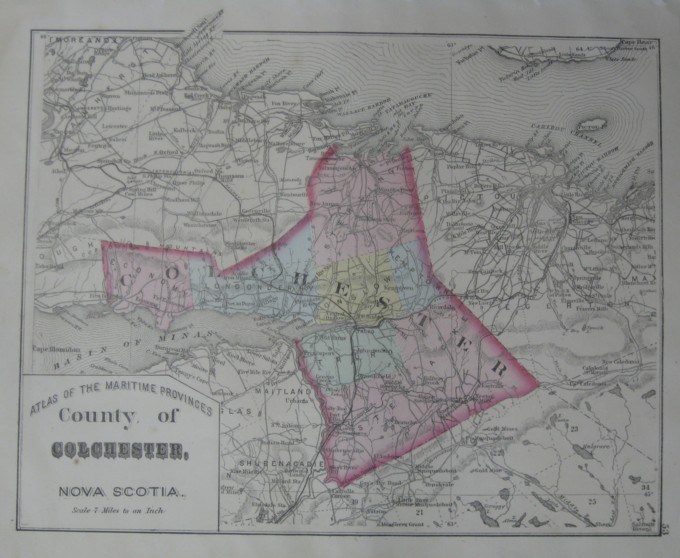 Image for Map: County of Colchester, Nova Scotia.  16 x 13 [Plate 53] Single sheet with some topographic detail