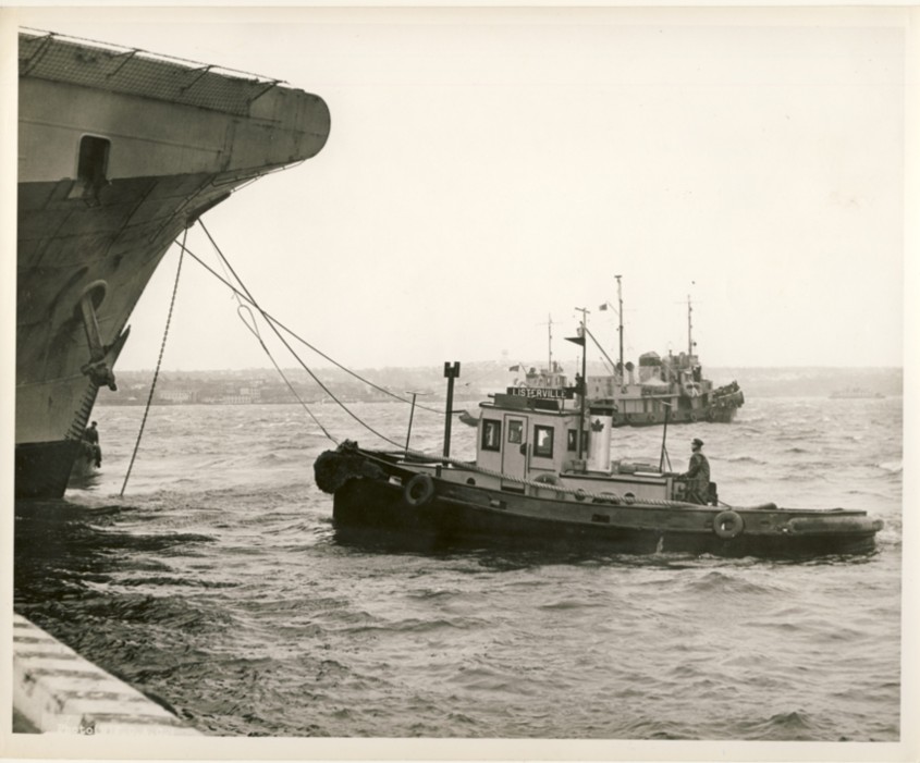 Image for RCN Photograph of the CFAV Listerville (Ville-class harbour tug), Halifax, Nova Scotia, c. 1950