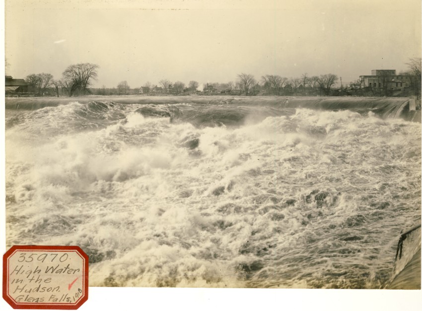 Image for Photograph of High Water in the Hudson, Glens Falls , 1918 (New York)