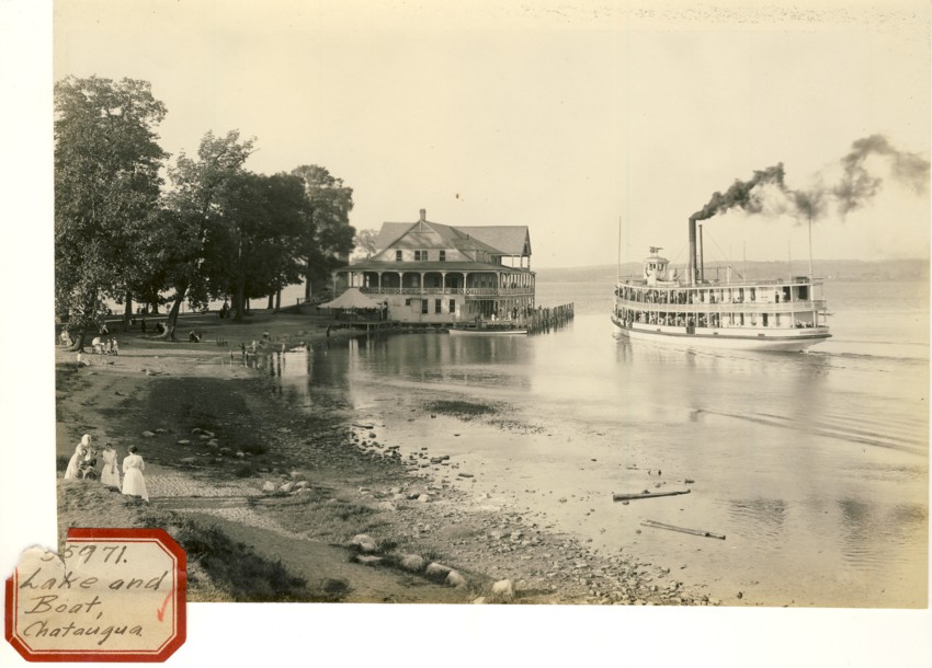 Image for Photograph of Lake and Boat, Chatauqua (New York)
