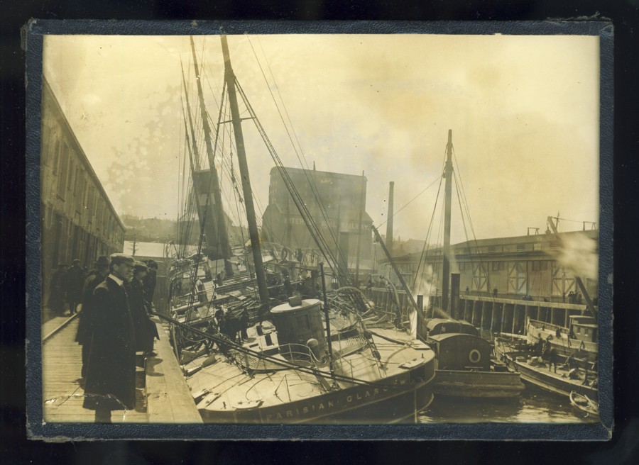 Photograph of the sinking of the S/S Parisian in Halifax Harbour, March 1905. Image for Photograph of the sinking of the S/S Parisian in Halifax Harbour, March 1905.