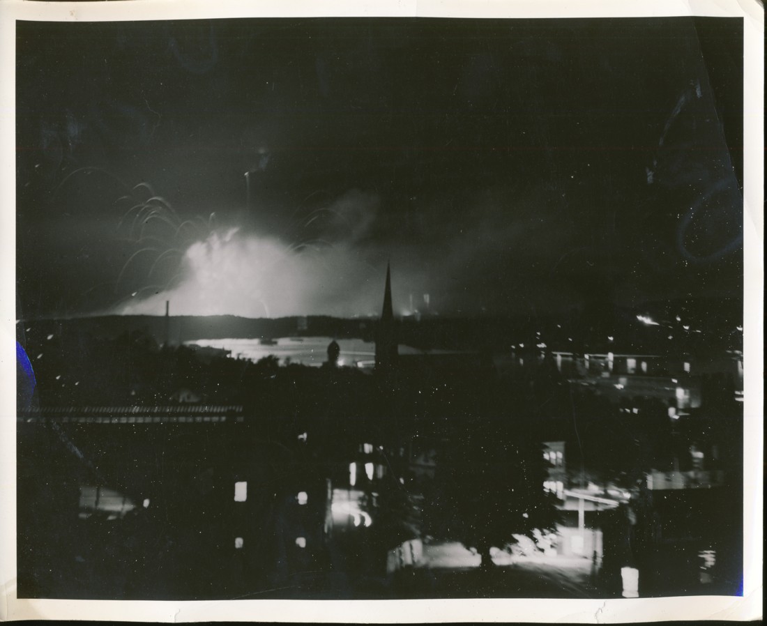 Image for No title (Explosion of Munitions at Magazine Near Dartmouth, Halifax N.S. July 18-19/45)