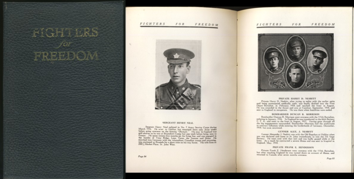 Image for Fighters for Freedom. Honor Roll of New Brunswick The Great War 1914 - - 1919