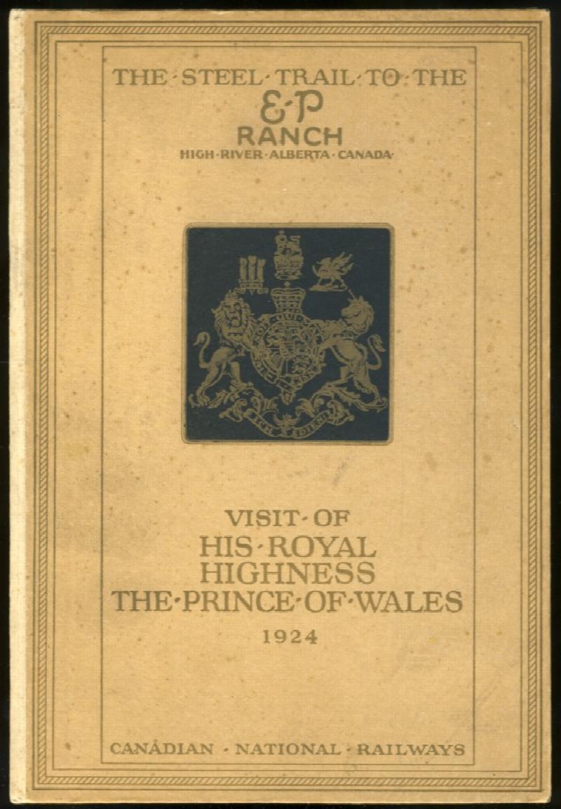 Image for Visit of His Royal Highness The Prince of Wales Canada 1924 Annotated Time table (with descriptive notes)