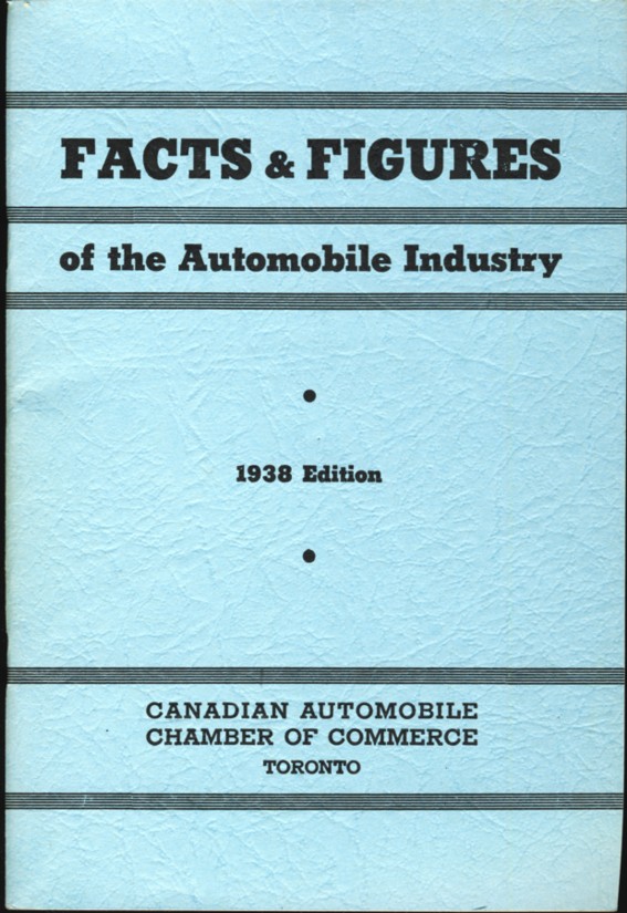 Image for Facts & Figures of the Automobile Industry 1938 Edition